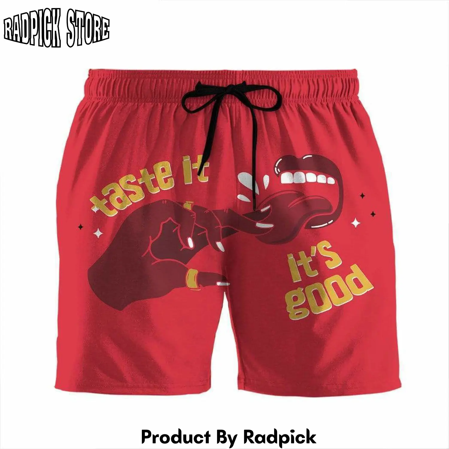 Radpick 3d its good stop staring at my cock beach shorts swim trunks rp631429
